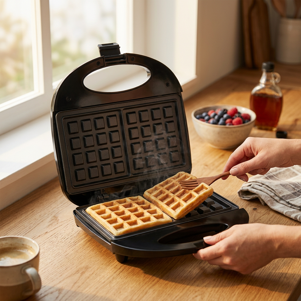 wafflera electrica doble cuadrada