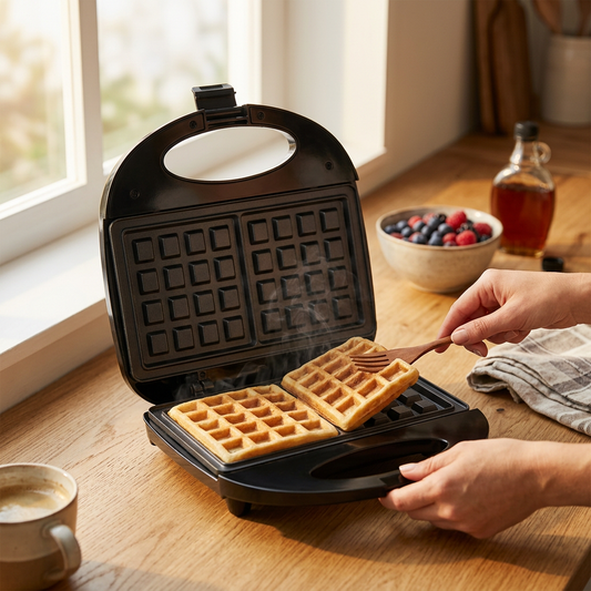 wafflera electrica doble cuadrada