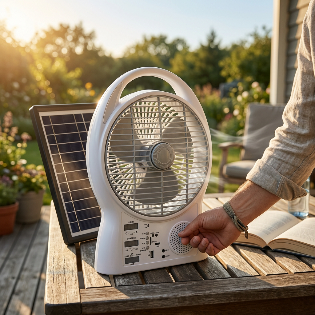 Ventilador con panel solar ☀️